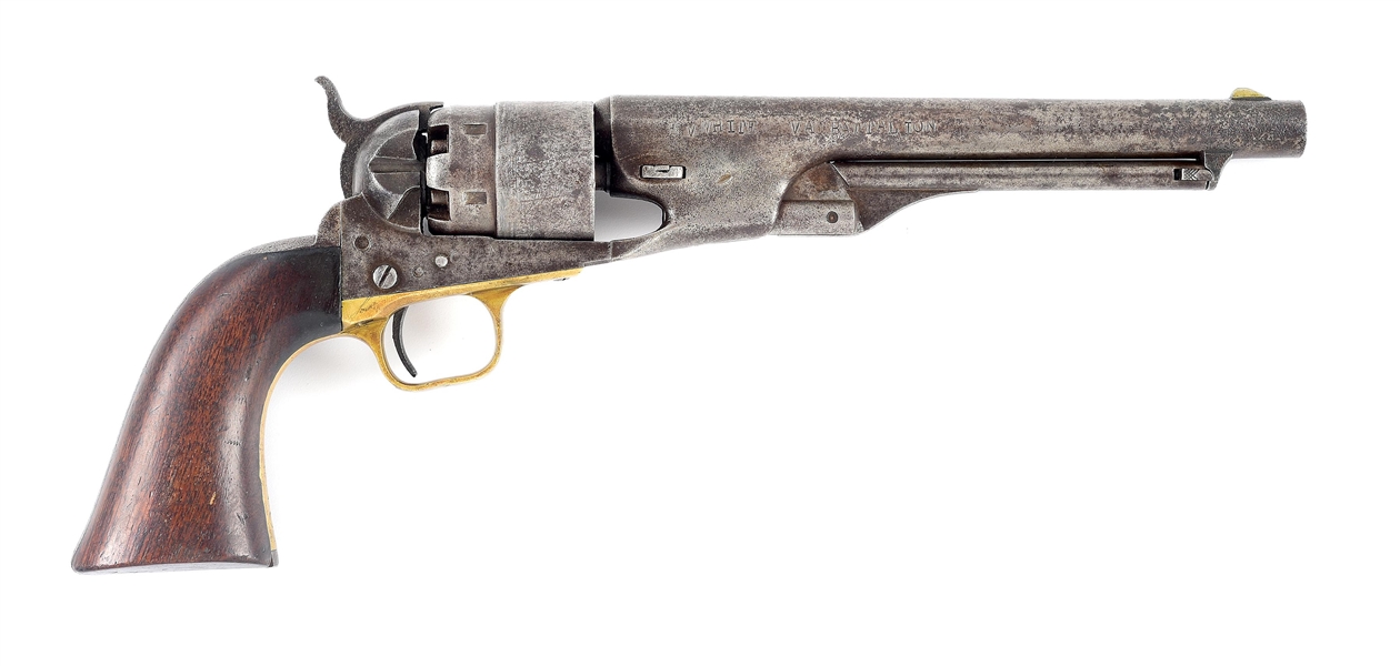 (A) FANTASTIC DOCUMENTED DOUBLE CSA SURCHARGED COLT 1860 ARMY REVOLVER MARKED TO ELIJAH V WHITE, 7TH VIRGINIA CAVALRY, 35TH VIRGINIA CAVLARY, WHITE’S RANGERS.