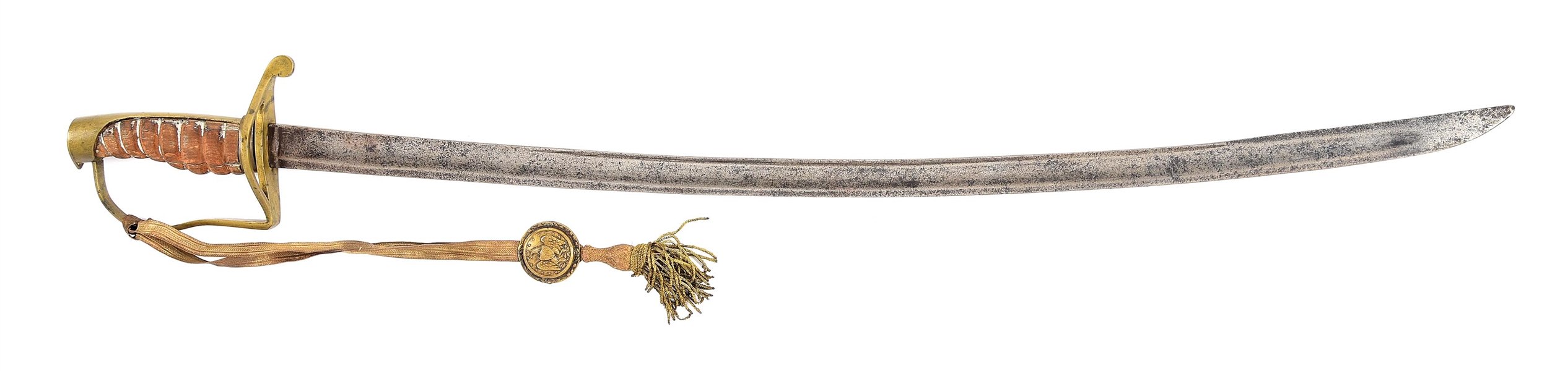 WAR OF 1812 ENLISTED MANS CAVALRY SABER ATTRIBUTED TO MOSES LUGENBEEL.