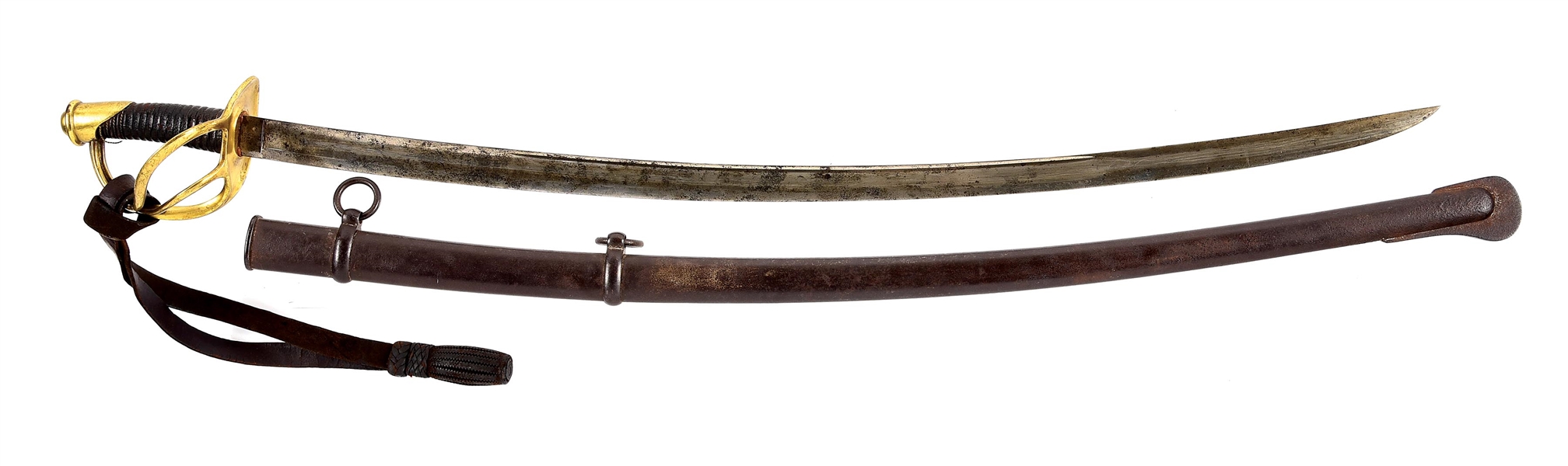 AMES MODEL 1840 HEAVY CAVALRY SABER TAKEN FROM A CONFEDERATE CAVALRYMAN AFTER JEB STUART’S 1862 CHAMBERSBURG, PA RAID