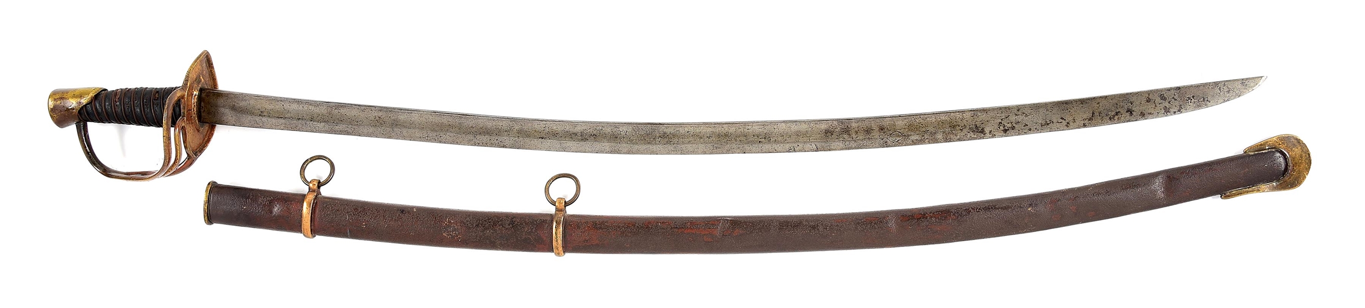 LOUIS FROELICH CAVALRY SABER ATTRIBUTED TO CHARLES E. GROGAN, 1ST MARYLAND INFANTRY, WOUNDED AND CAPTURED AT PICKETT’S CHARGE, APPOINTED LIEUTENANT IN MOSBY’S RANGERS.