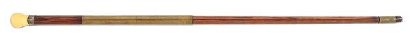 INTERESTING CIVIL WAR CANE "A RELIC FROM THE MERIMAC." 