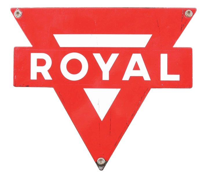 CONOCO ROYAL GASOLINE PORCELAIN PUMP PLATE SIGN. 