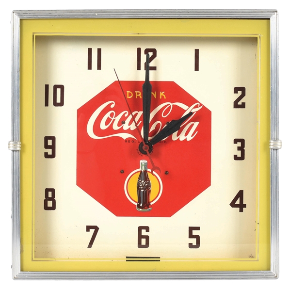 COCA-COLA NEON LACKNER ADVERTISING CLOCK.