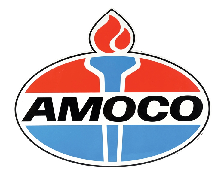 RARE AMOCO GASOLINE PORCELAIN SERVICE STATION SIGN. 