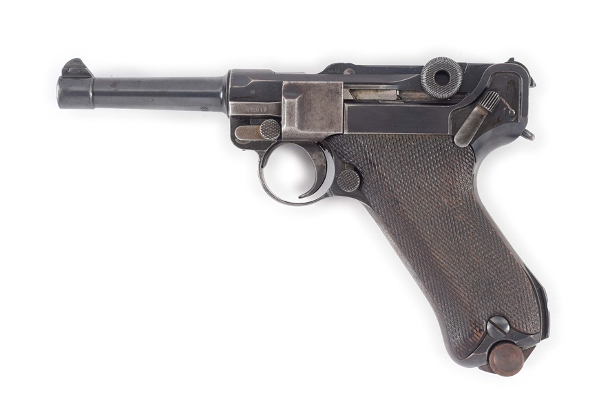 (C) DWM MODEL 1920 COMMERCIAL LUGER WITH "1938" DATED HOLSTER.