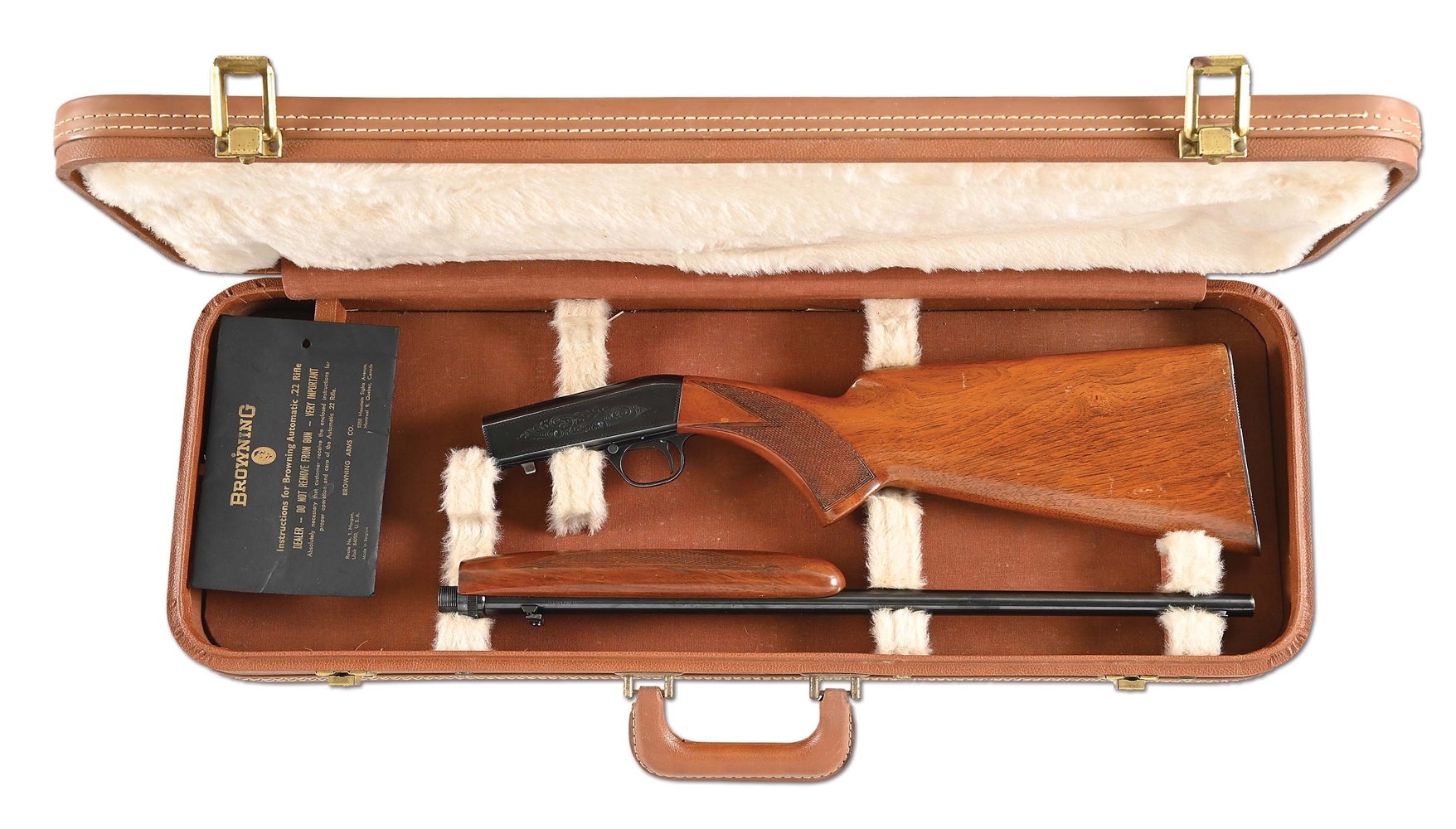 (C) BROWNING SA22 SEMI-AUTOMATIC RIFLE WITH CASE.