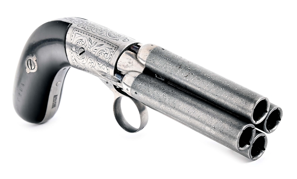 (A) A GOOD, CASED MARIETTE PEPPERBOX OF LARGER THAN AVERAGE SIZE.