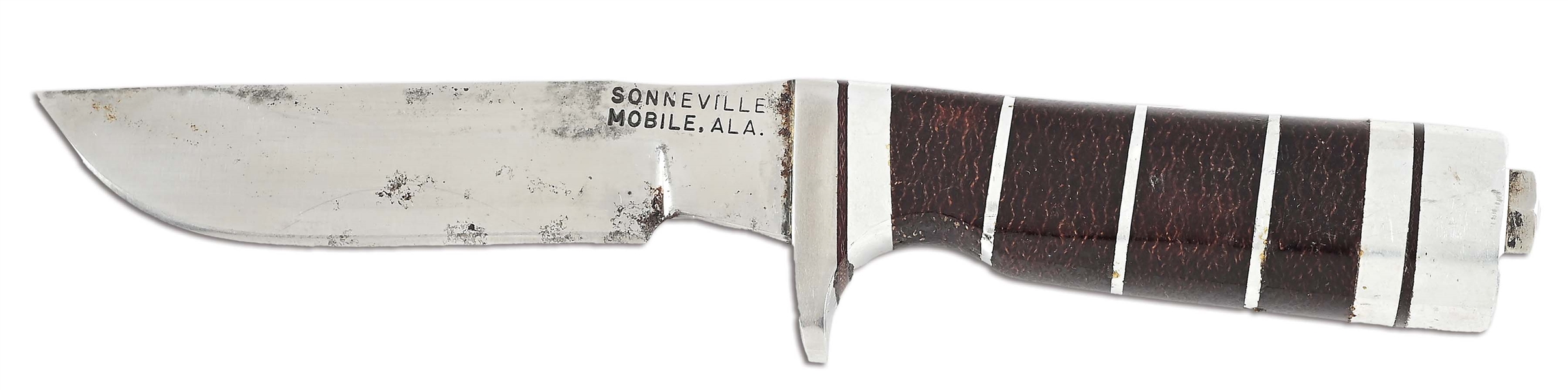 SONNEVILLE MOBILE ALA. CUSTOM MADE KNIFE.