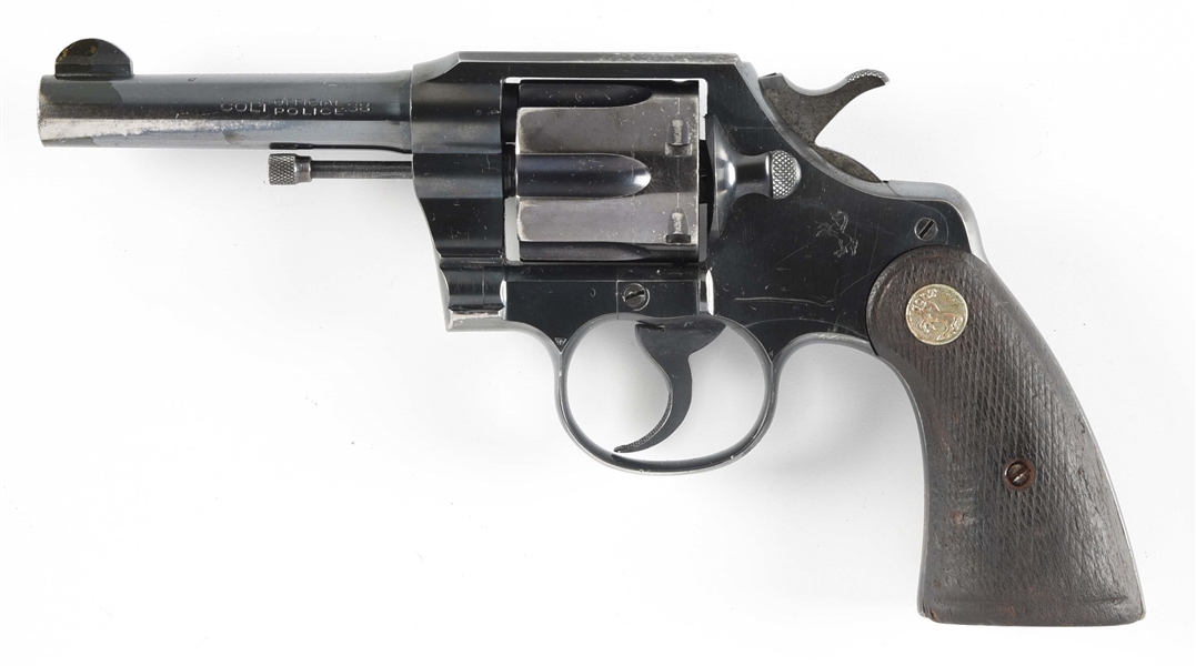 (C) COLT OFFICIAL POLICE .38 DOUBLE ACTION REVOLVER (1938).