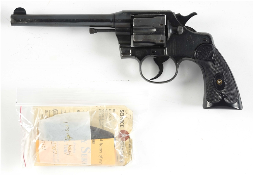 (C) REFINISHED COLT ARMY SPECIAL DOUBLE ACTION REVOLVER (1924).