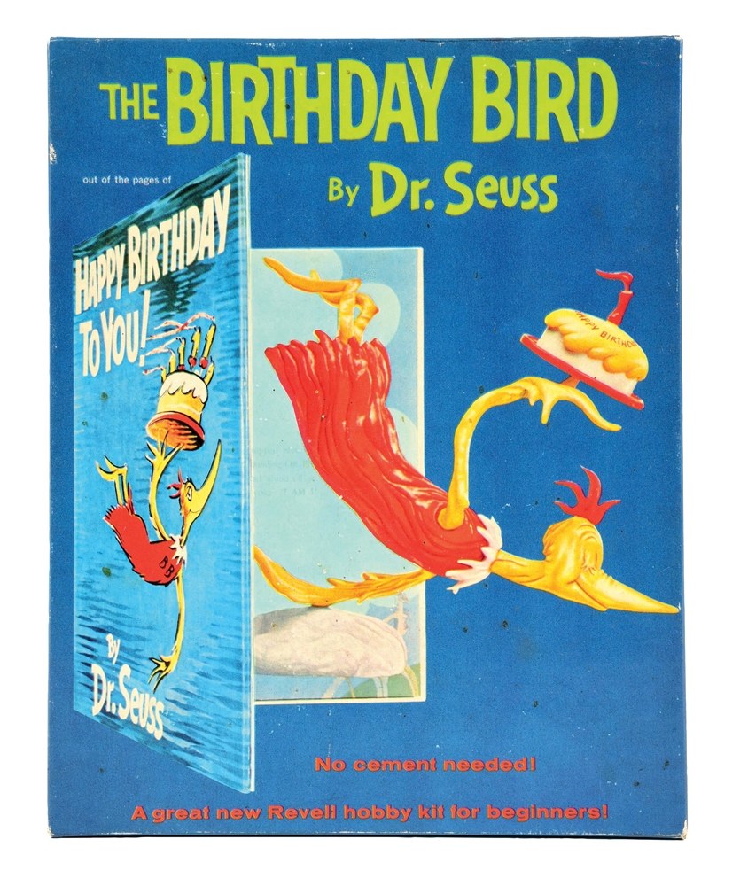 REVELL BIRTHDAY BIRD MODEL KIT BY DR. SEUSS IN ORIGINAL BOX.