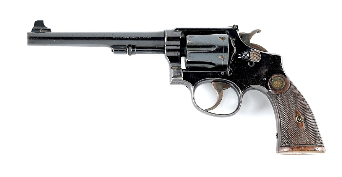 (C) SMITH & WESSON M&P MODEL 1905 THIRD CHANGE .38 SPECIAL DOUBLE ACTION TARGET REVOLVER.