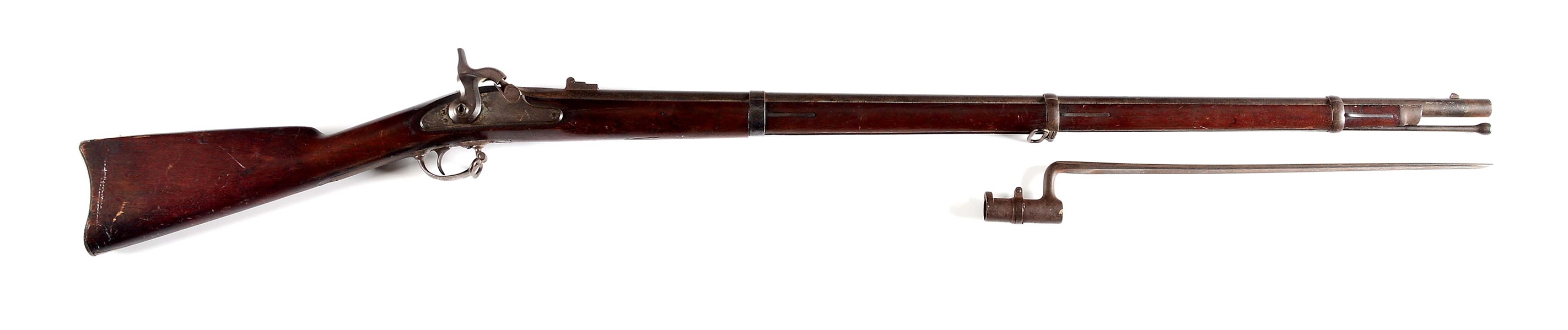 (A) SPRINGFIELD MODEL 1863 TYPE II .58 CALIBER MUSKET WITH BAYONET (1864).