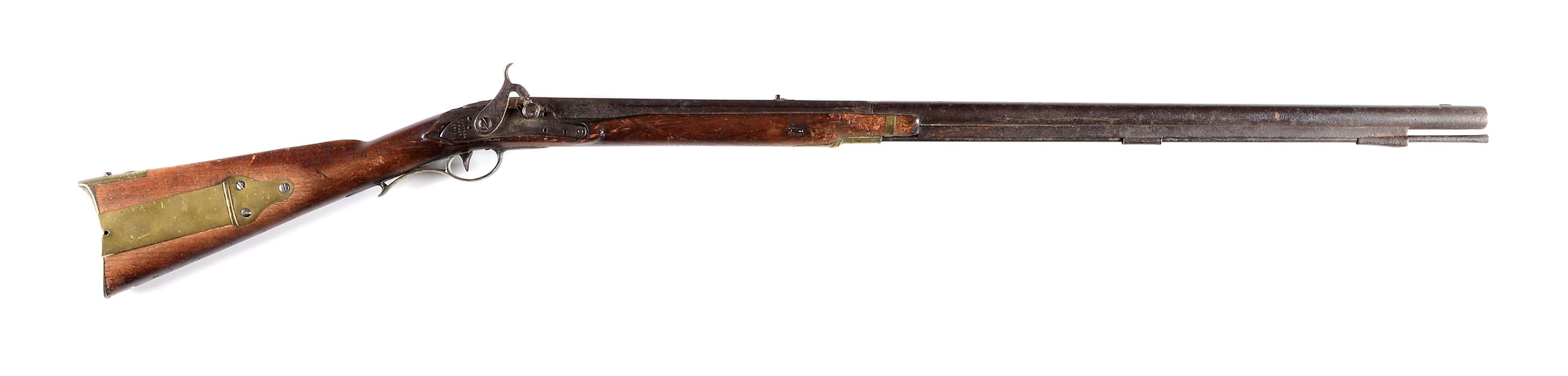 (A) HARPERS FERRY MODEL 1803/14 PERCUSSION RIFLE DATED 1819.