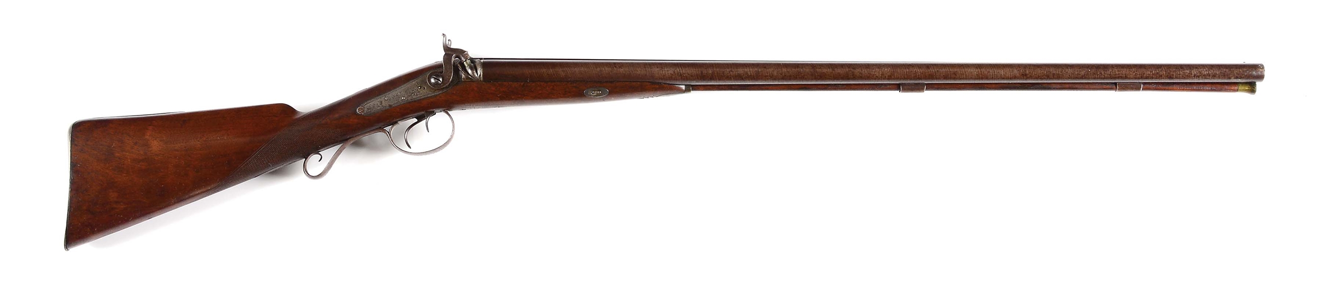(A) TRYON SIDE BY SIDE MUZZLELOADING 10 BORE PERCUSSION SHOTGUN
