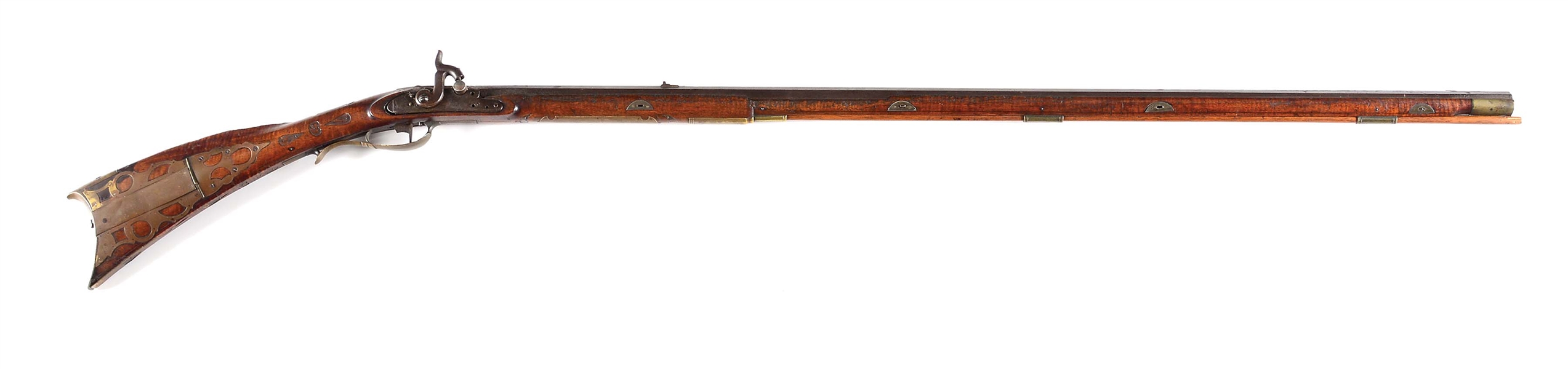 (A) SIGNED UPPER SUSQUEHANNA STYLE PERCUSSION KENTUCKY LONG RIFLE.