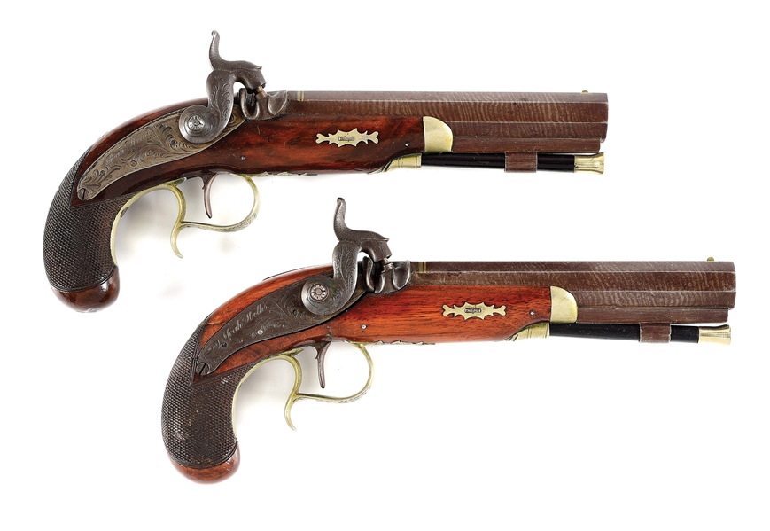 (A) A VERY GOOD PAIR OF HOLLIS PERCUSSION PISTOLS.