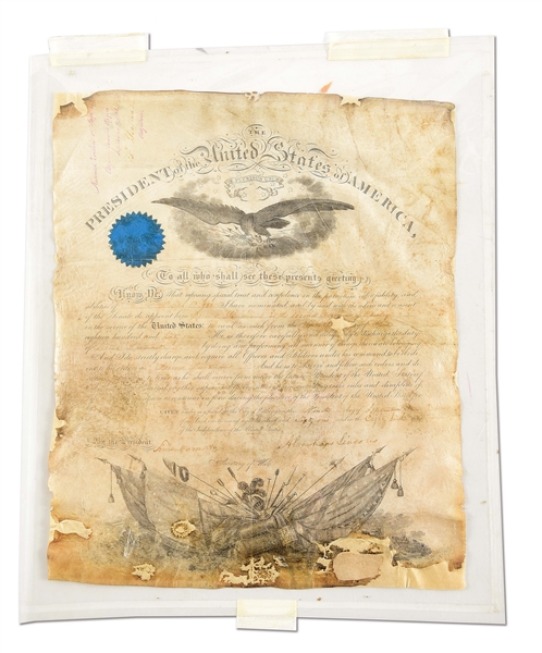 ABRAHAM LINCOLN SIGNED COMMISSION.