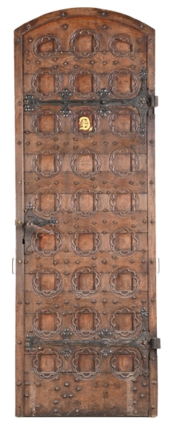 LARGE ANTIQUE ARCHITECTURAL WOOD DOOR.