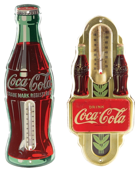 COLLECTION OF 2 COCA-COLA THERMOMETERS.