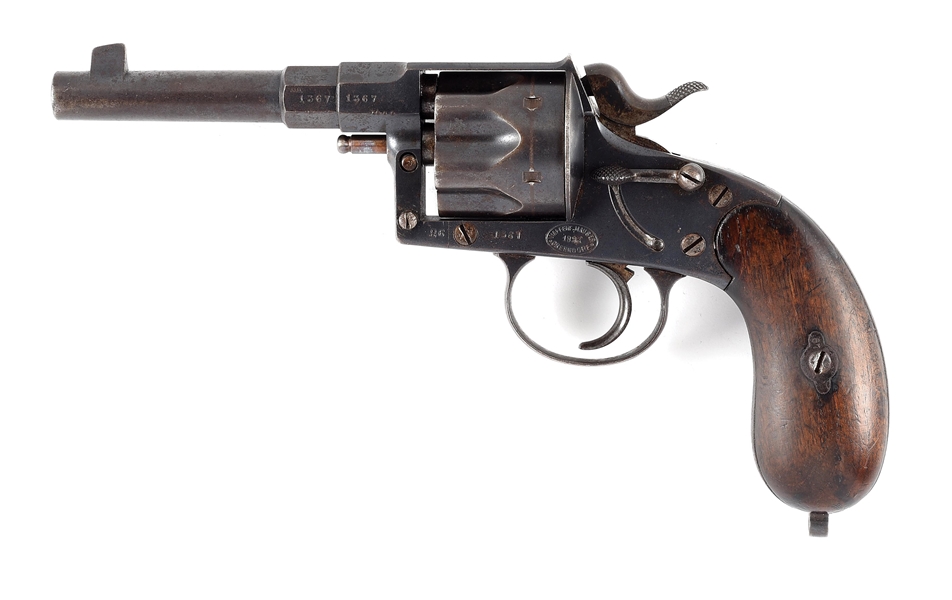 (A) UNIT MARKED IMPERIAL GERMAN MAUSER MODEL 1883 REICHSREVOLVER DATED 1886.