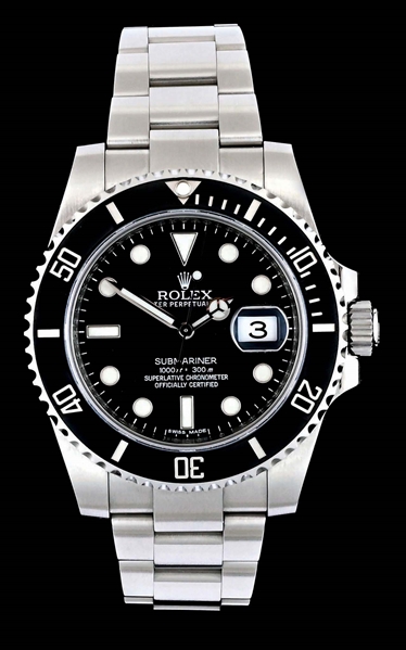 ROLEX SUBMARINER REF. 116610LN WITH HANG TAGS & CARD.