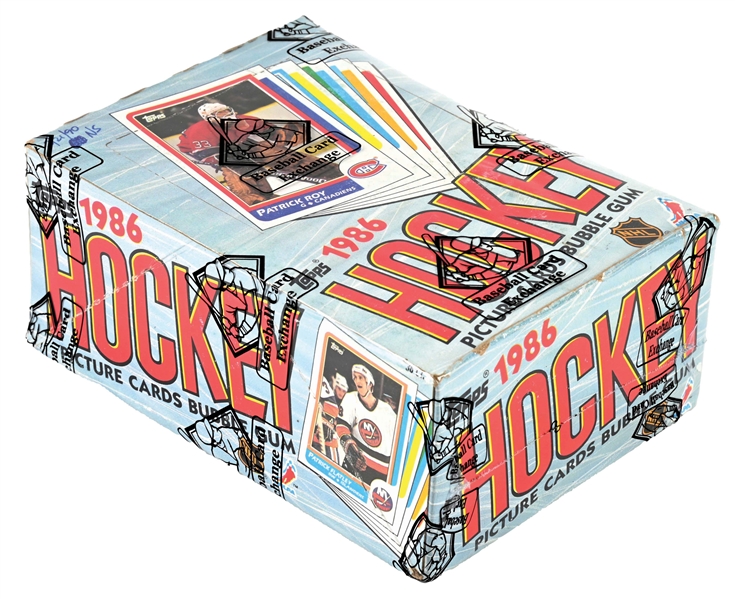 1986 TOPPS HOCKEY WAX BOX - 36 PACKS (BBCE).