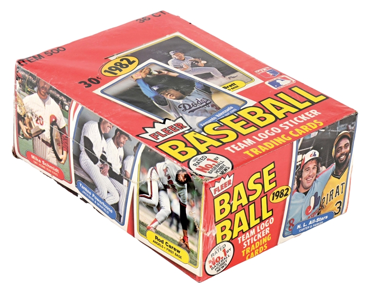 1982 FLEER BASEBALL WAX BOX - 36 PACKS (BBCE).