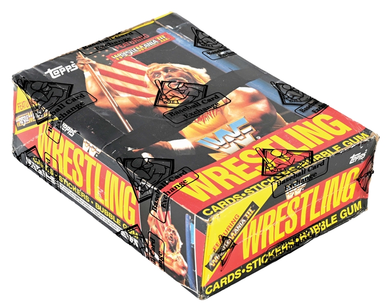 1987 TOPPS WWF WRESTLING WAX BOX - 36 PACKS (BBCE).