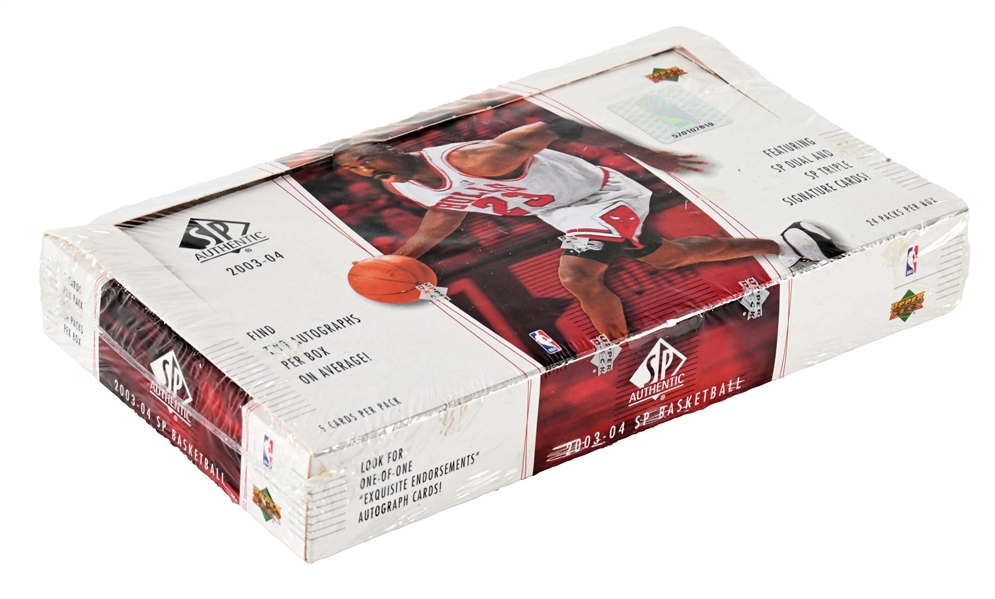 2003-2004 UPPER DECK SP AUTHENTIC BASKETBALL BOX - 24 PACKS (FACTORY SEALED).