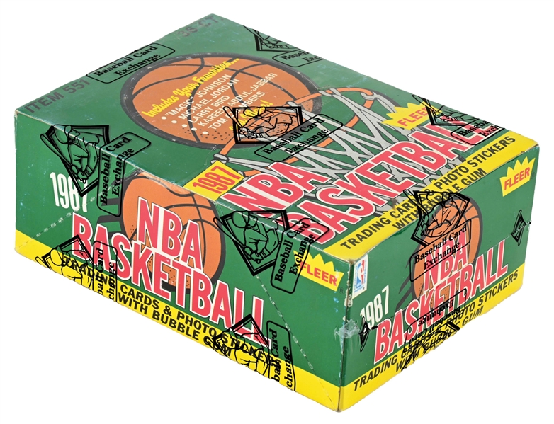 1987 FLEER BASKETBALL WAX PACK BOX - 36 PACKS (BBCE).