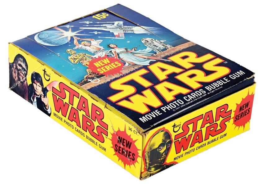 1977 TOPPS STAR WARS 2ND SERIES WAX PACK BOX - 36 PACKS (ONE OPENED).