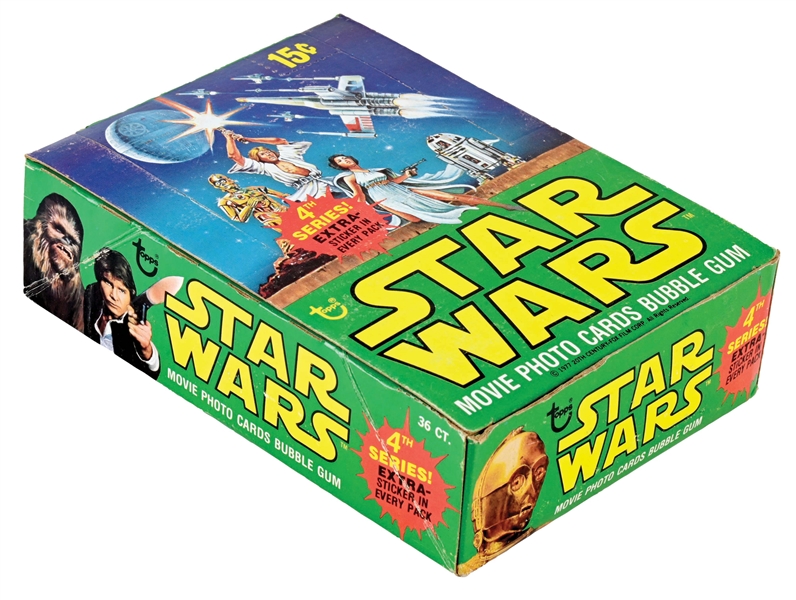 1978 TOPPS STAR WARS 4TH SERIES WAX PACK BOX - 36 PACKS.