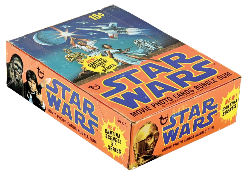 1978 TOPPS STAR WARS 5TH SERIES WAX PACK BOX - 36 PACKS.