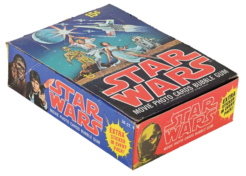 1977 TOPPS STAR WARS 1ST SERIES WAX PACK BOX - 36 PACKS.
