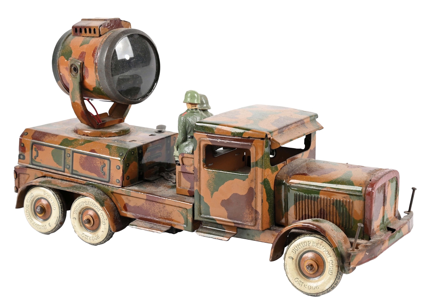 GERMAN TIN LITHO WIND-UP LINEOL SEARCHLIGHT TRUCK. 