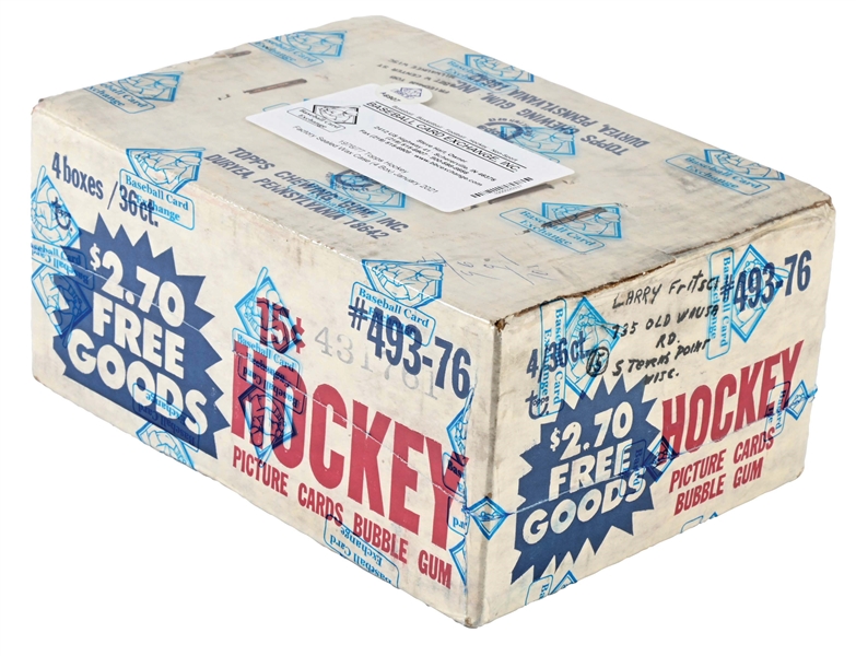 1976 TOPPS HOCKEY FACTORY SEALED WAX BOX CASE - 4 BOXES (BBCE).