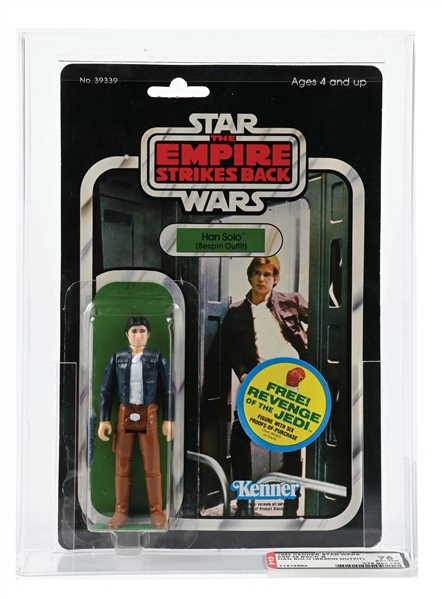 1982 KENNER STAR WARS HAN SOLO "BESPIN OUTFIT" EMPIRE STRIKES BACK 48 BACK B AFA 75.