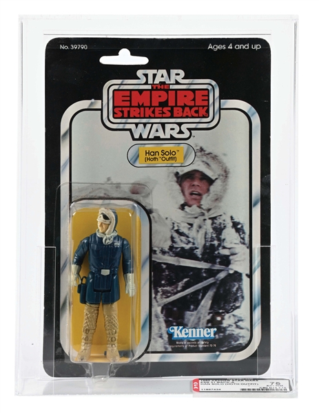 1980 KENNER STAR WARS M.O.C. HAN SOLO "HOTH OUTFIT" EMPIRE STRIKES BACK 31 BACK A AFA 75. 