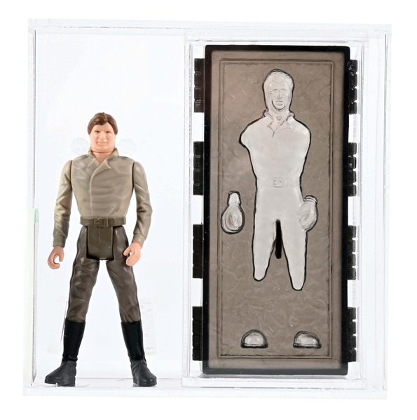 1984 STAR WARS HAN SOLO IN CARBONITE LOOSE GRADED ACTION FIGURE AFA 85. 
