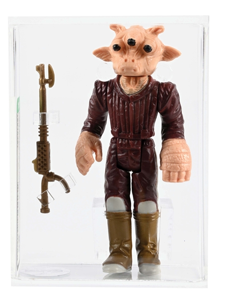 1983 STAR WARS REE-YEES "LIGHT OLIVE BOOTS" LOOSE ACTION FIGURE AFA 85. 