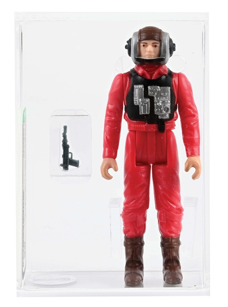 1984 STAR WARS B WING PILOT "DATE STAMP ON RIGHT LEG" LOOSE GRADED ACTION FIGURE AFA 85. 