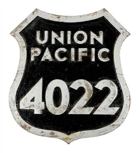 UNION PACIFIC LOCOMOTIVE NUMBER SHIELD.