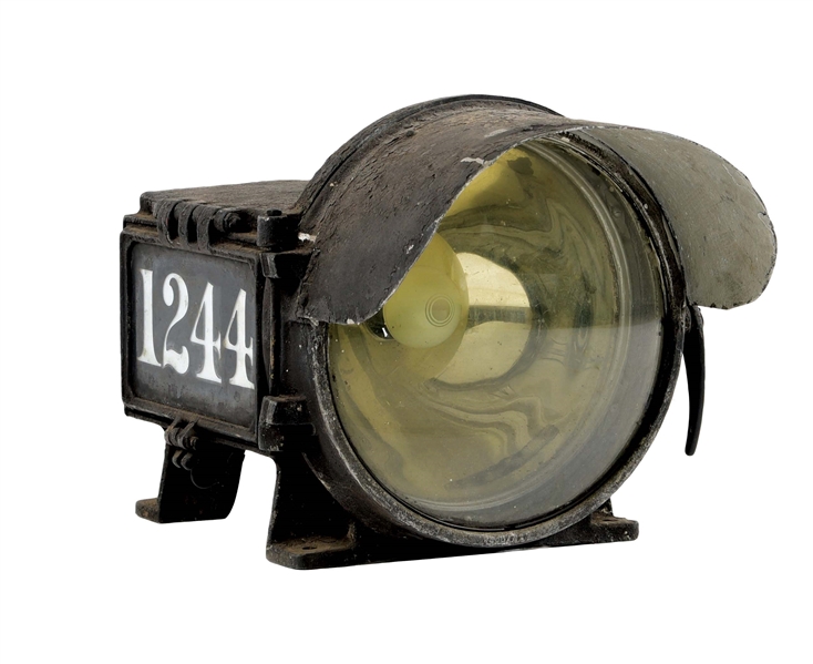 STEAM LOCOMOTIVE HEADLIGHT.