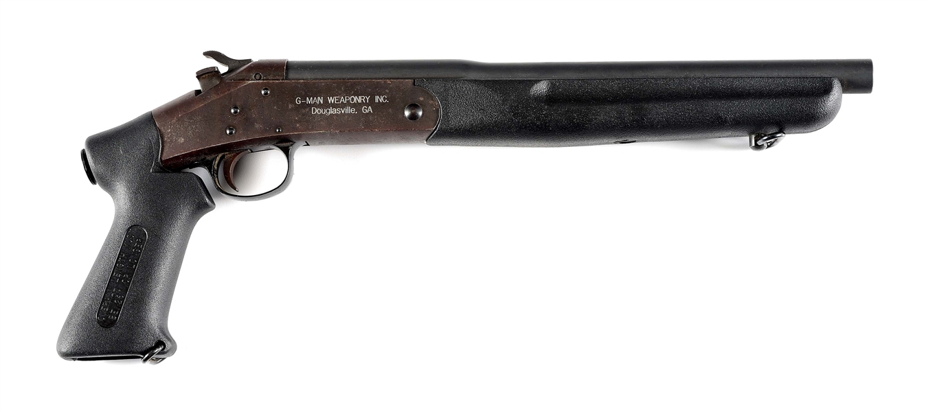 (N) G-MAN WEAPONRY / HARRINGTON & RICHARDSON TOPPER MODEL 158 SINGLE SHOT SHOTGUN (ANY OTHER WEAPON).