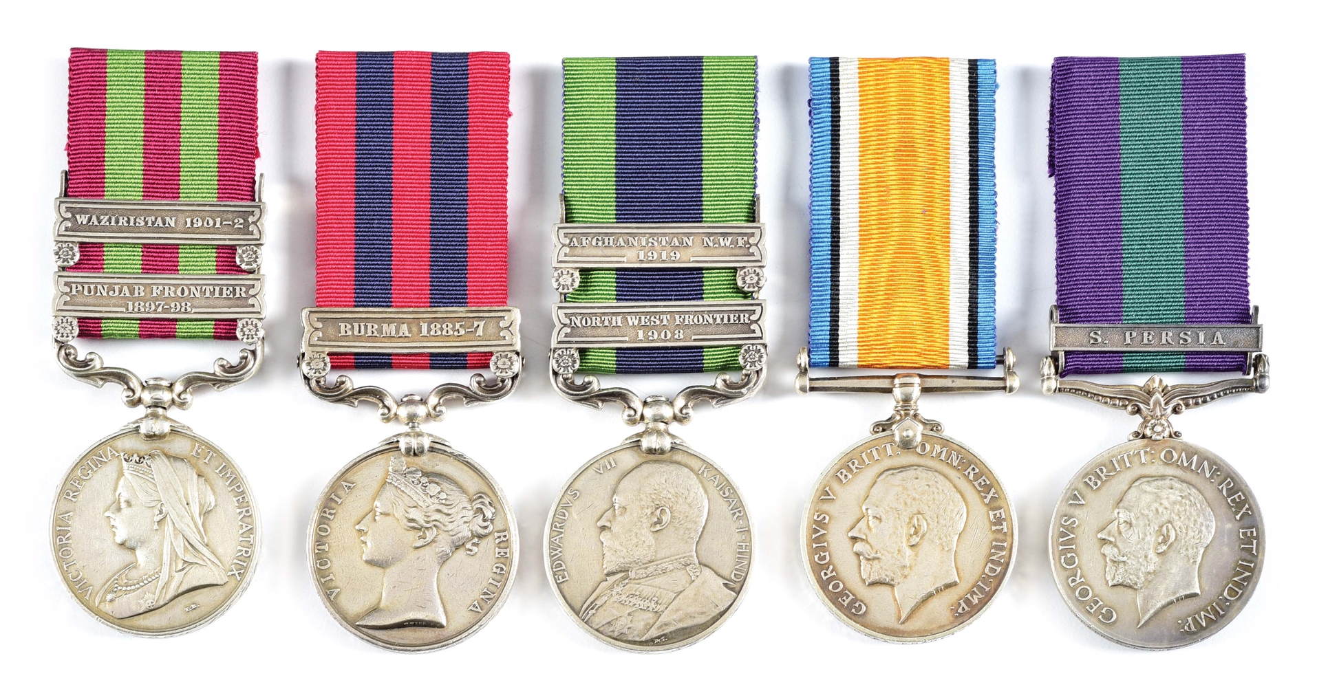 BRITISH MEDAL GROUP NAMED TO SUBEDAR-MAJOR GHEBA KHAN, 55TH FRONTIER FORCE RIFLES.