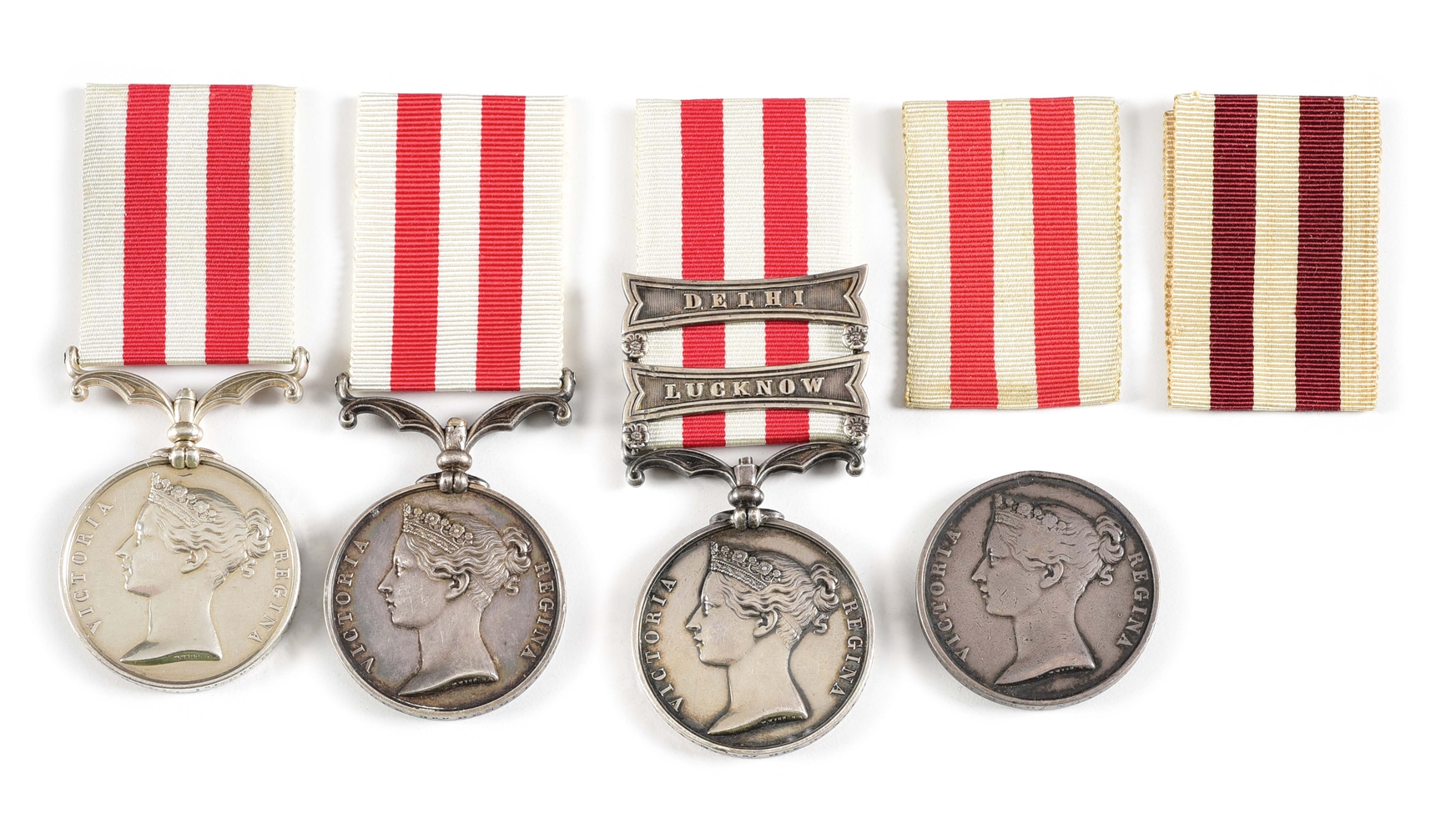 LOT OF 4: BRITISH INDIAN MUTINY MEDALS, ALL NAMED TO BENGAL REGIMENTS.