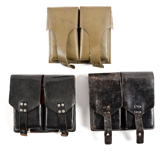 LOT OF 3: FN FAL MAGAZINE POUCHES WITH MAGAZINES