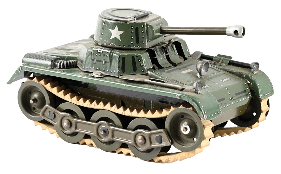 EARLY GERMAN TIN LITHO WIND-UP GAMMA TANK.