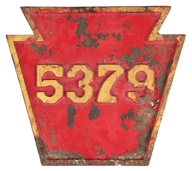 PRR LOCOMOTIVE NUMBER PLATE.